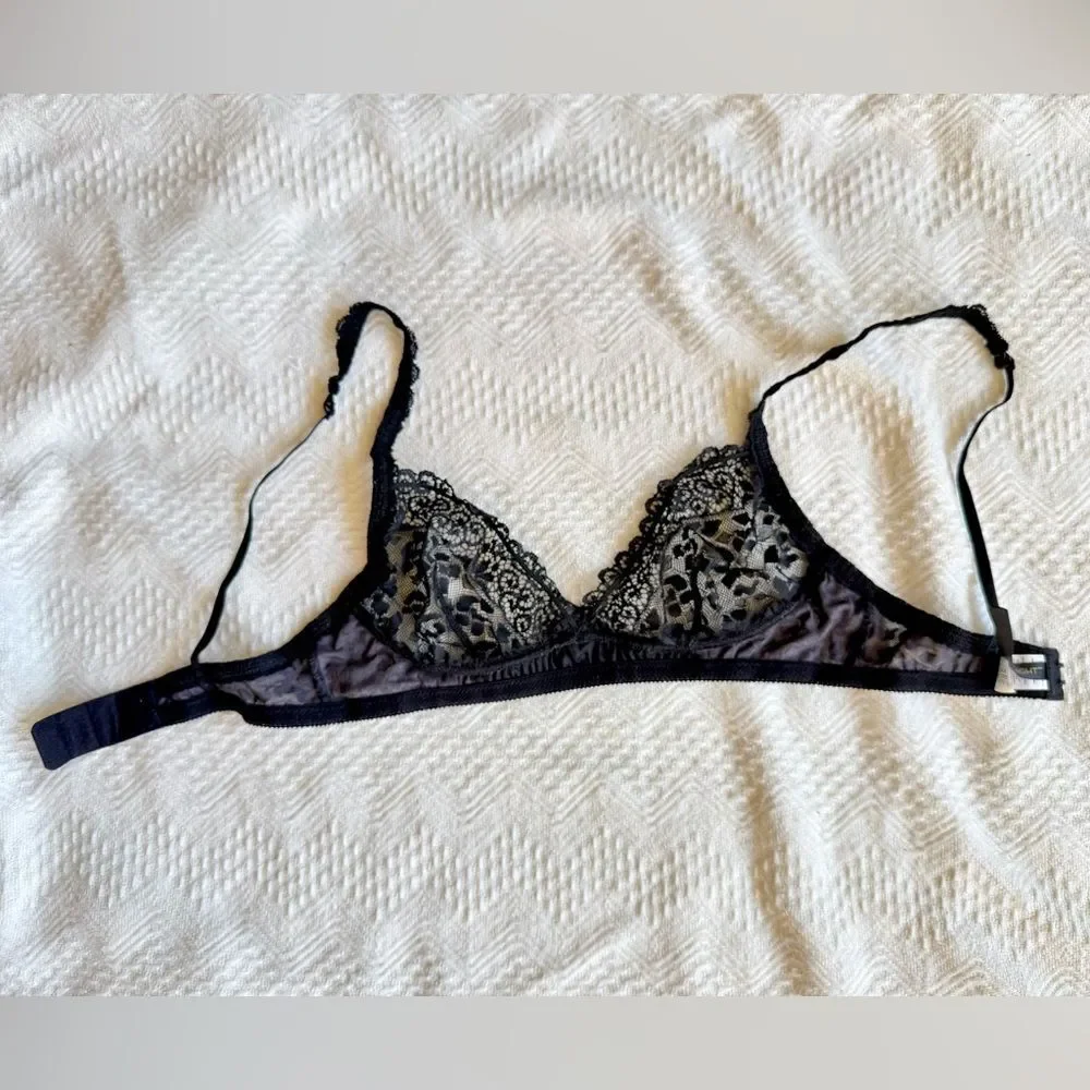 NWOT Hanky Panky After Midnight Bralette (Size S) and Garter (Size M) Set, NWOT